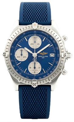 Breitling Chronomat 39mm Chronograph A13048 Blue Dial Date Steel Automatic 40mm