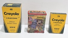 Vintage Crayola Crayons 48 Count Box Binney Smith 1985 NEW -Bonus Tin 24 Box