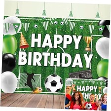 Soccer Birthday Party Backdrop Football Field Photo Background 7x5FT  210x150cm  