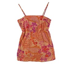 Express Y2k Dress Mini Womens S Multicolour Paisley Spaghetti Strap Lined 129657