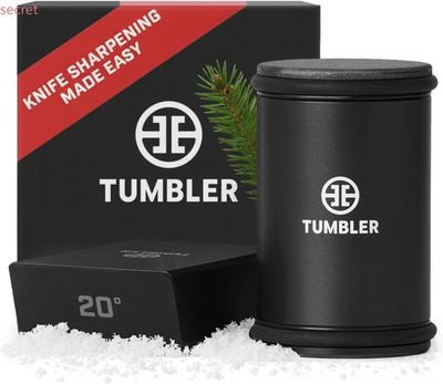 TUMBLER Pro Rolling Knife Sharpener  - Knife Sharpening Made Easy - (Black)