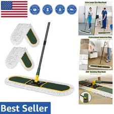 24 Inch Heavy-Duty Commercial Dust Mop with Extendable Handle for All Surfaces