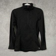 Spyder Active Pullover Fleece Top Womens Size XS Black Long Sleeves