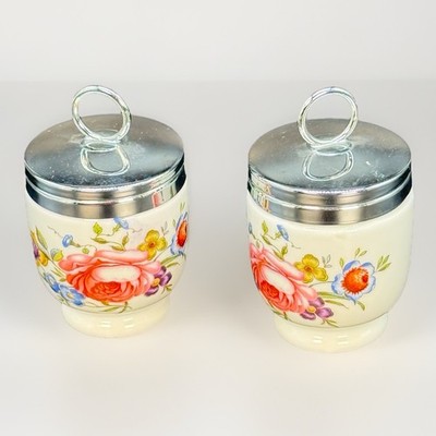 Vintage Royal Worcester Egg Coddlers Made In England Lot of 2