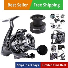 Fishing Reel 13+1BB Light Weight Ultra Smooth Aluminum Spinning Fishing Reel ...