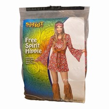 Spirit Women s Free Spirit Hippie Costume M/L 10-14 60s 70s Boho Halloween