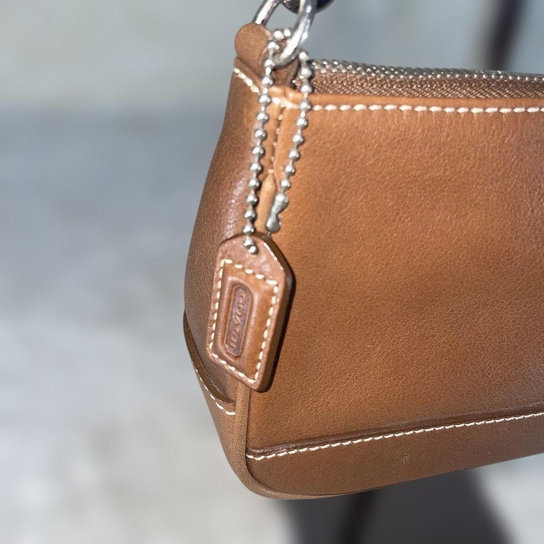 COACH Shoulder Bag Brown Leather  Authentic thumbnail 18