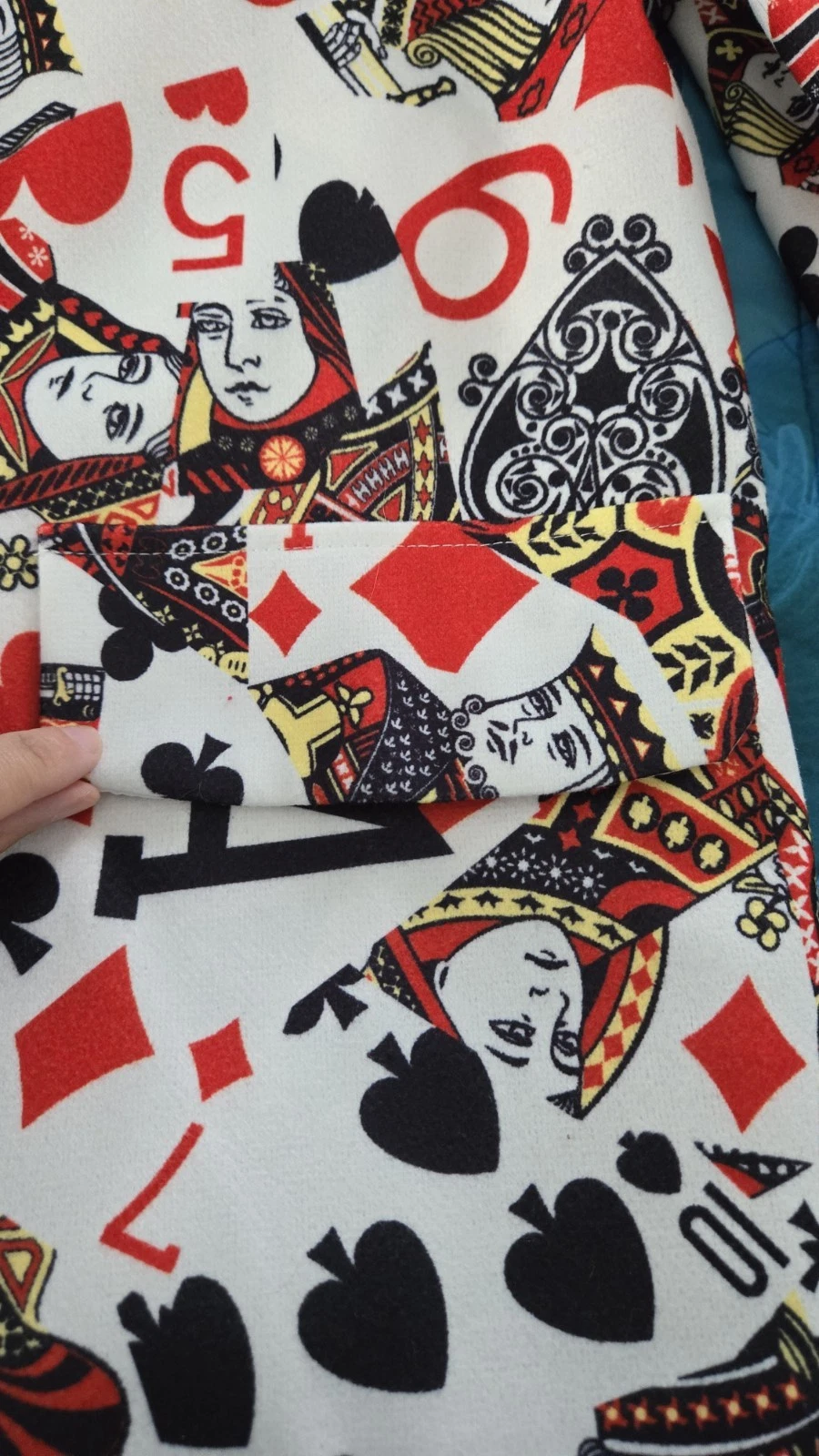 Playing Card Blazer Unisex L XL Casino Vegas Poker Halloween Statement Jacket - product detail image 8