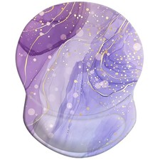 Mouse Pad with Wrist Support, 7.5L x 8.8W inches, DL-Purple Fashion Marble-4