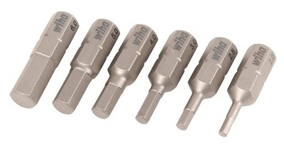 Wiha 71397 6-Piece Metric Hex Insert Bit Set   Precision Durable Tools