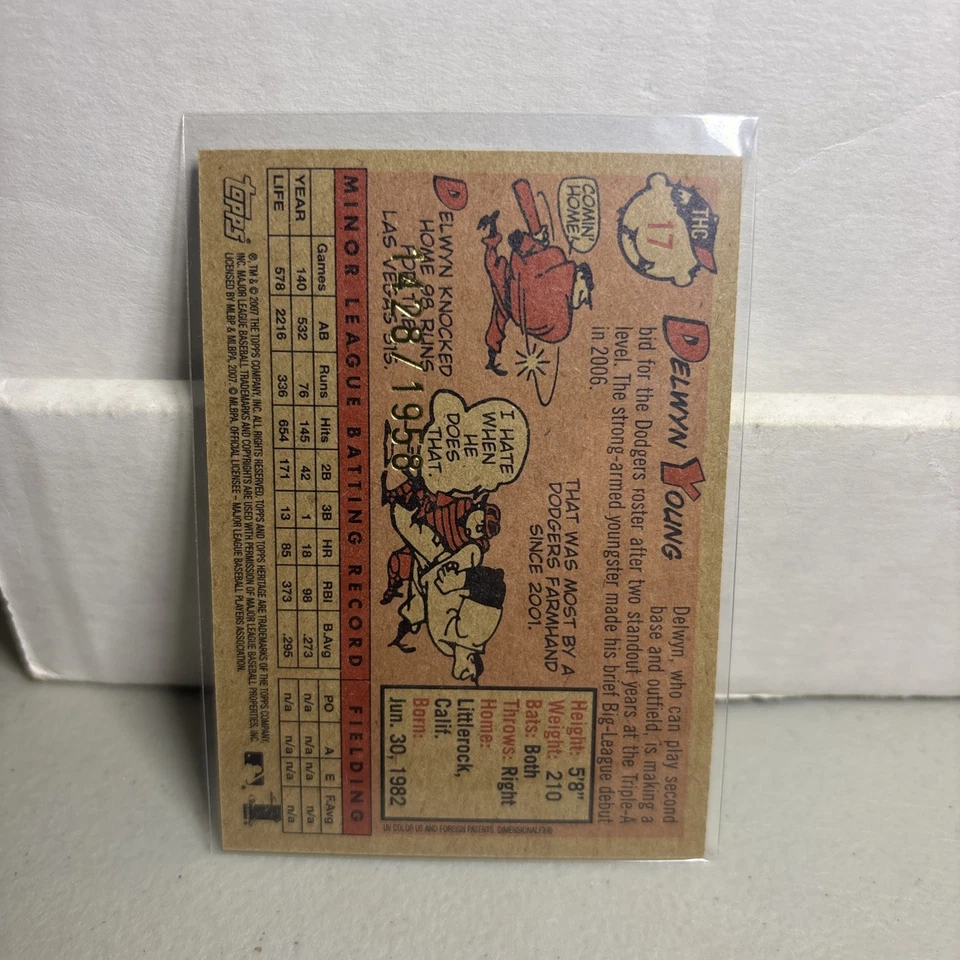 2007 Topps Heritage - Chrome Delwyn Young #THC17 /1958 - Image 2 of 2