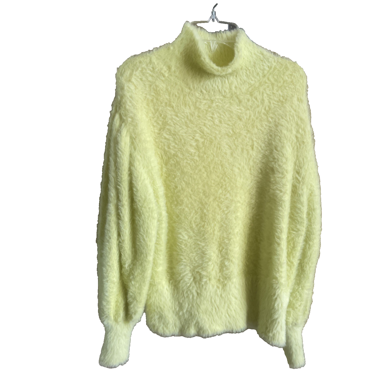 ASOS Soft Long Dolman Sleeve Mock Neck Sweater Canary Yellow Size 8
