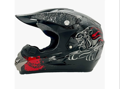 RUTXE Motocross Helm DOT Integralhelm mit Brille Handschuh Offroad MTB S Rot