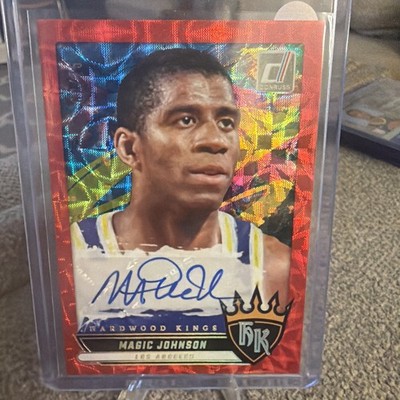 2025-26 Donruss Magic Johnson Hardwood Kings Auto Red 2/25 SSP Lakers HOF