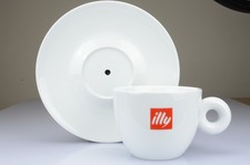 Illy Caffè Maxi Tazzona Ceramica 16cm+Piatto 29cm Porta-Zucchero Bar Nuova !!!