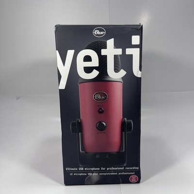 Blue Yeti Logitech Red USB Microphone Quality Recording Personal Studio