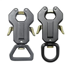 1Pc Frog Clip Black Dog Leash Clasp 360 Degree Swivel Clip Heavy Duty