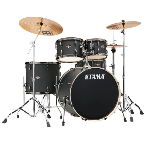 Schlagzeug Tama Imperialstar IP50H6WBN-BOB 20" Blacked Out Black Drum Set Drumse