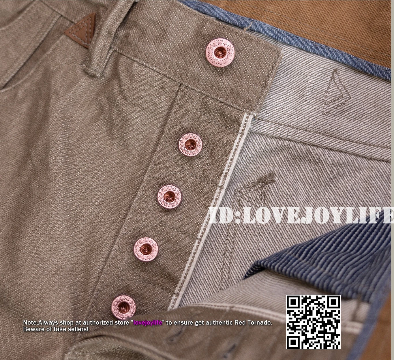 Red Tornado Vintage KAKISHIBU Jeans Loose Straight Selvage 18oz Heavy Denim Jean - 第 12 张/共 22 张