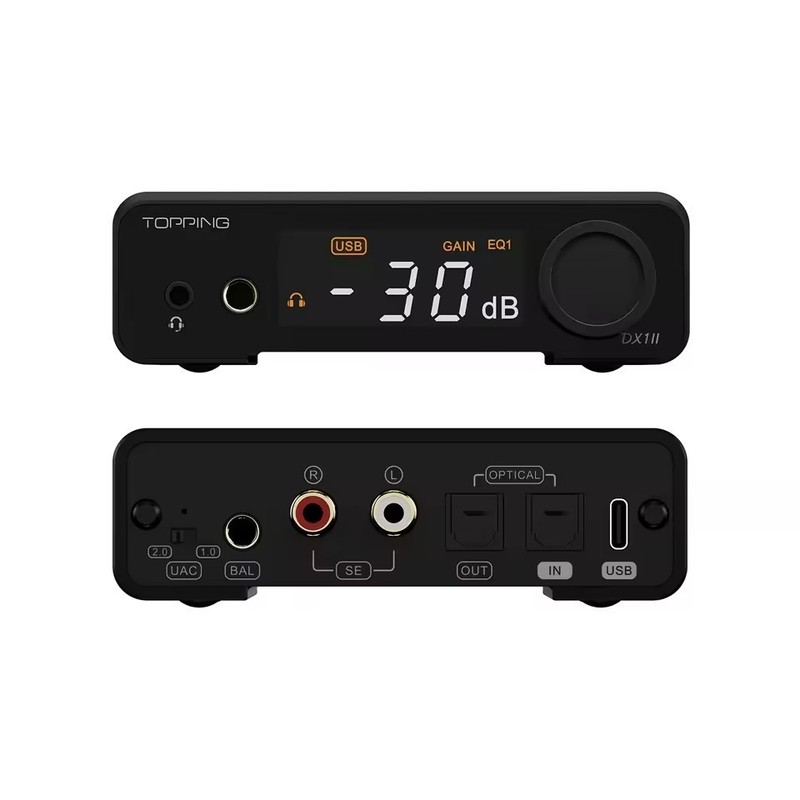 TOPPING DX1 II ES9039Q2M Desktop DAC & Headphone Amplifier with Remote Control