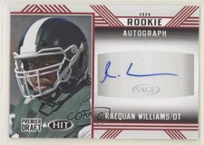 2020 Sage Hit Rookie Auto Red Raequan Williams #A38 Auto 1u6