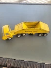 Tonka Bottom Dump Truck Semi & Trailer Yellow Vintage Pressed Steel Toy Rig 9.5