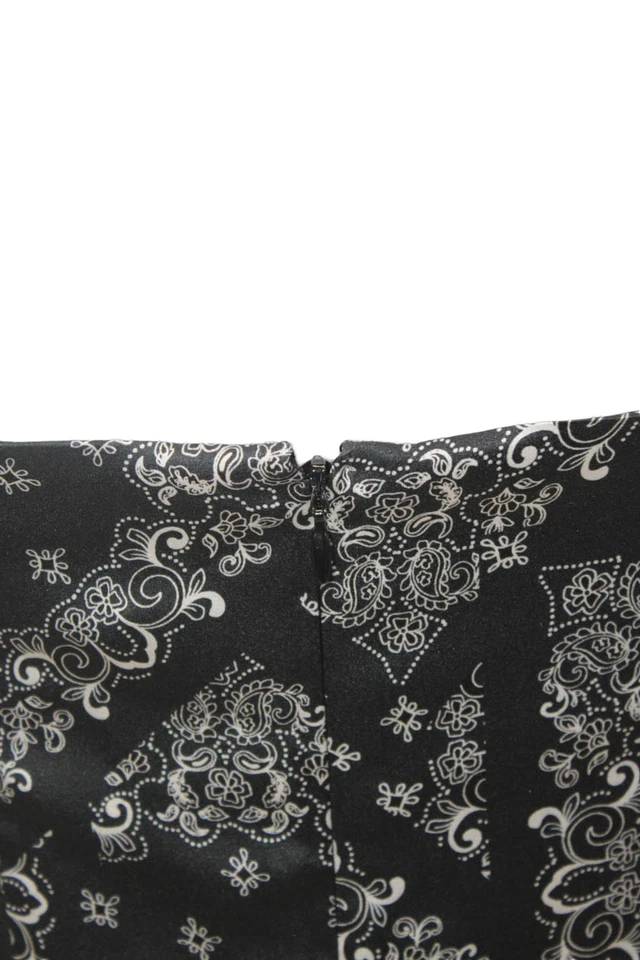 Vestido sin mangas The Westside para mujer de seda con cuello redondo de cachemira negro talla S Foto 4 de 4