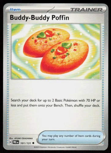 Buddy-Buddy Poffin 101/131 Uncommon Prismatic Evolutions Pokemon Near Mint