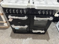 BELLING Farmhouse 100DF Dual Fuel Range Cooker - Black & Chrome