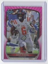2022 Bowman Chrome University Pink Zach Evans Ole Miss Rebels #10