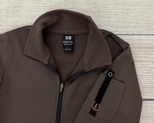 KERRITS Womens XS Brown 1/4 Zip Long Sleeve Fleece Lined Riding Pullover EXC