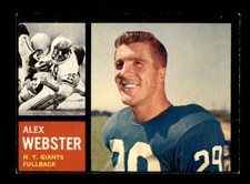 1962 Topps #105 Alex Webster   VGEX X3699681