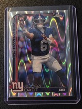 2025 Topps Chrome NFL Jaxson Dart Wave Refractor