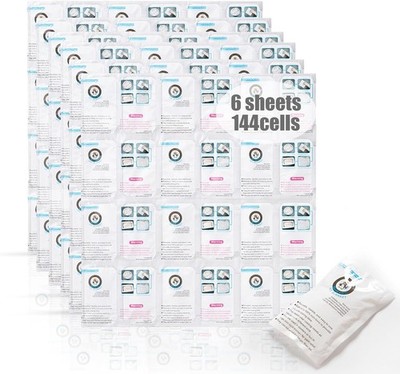 Shipping Cold Packs Dry Ice for Shipping Frozen Food, Flexible Cold - 144Cells
