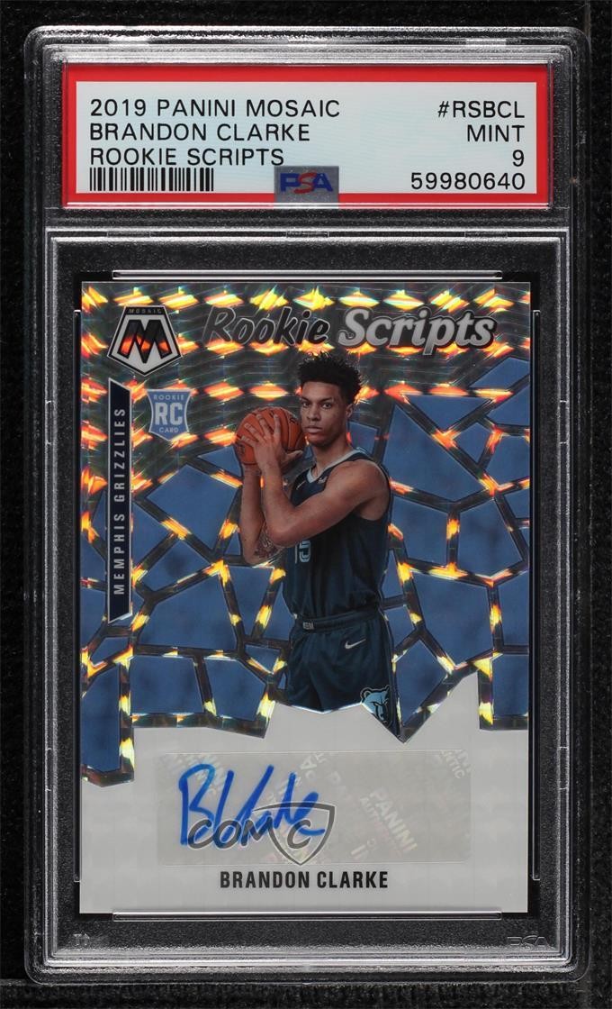 2019-20 Panini Mosaic Rookie Scripts Brandon Clarke #RS-BCL Auto RC 3o2