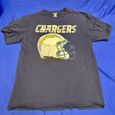 San Diego Chargers Mens Shirt Large Blue Short Sleeve Helmet NFL Football Reebok