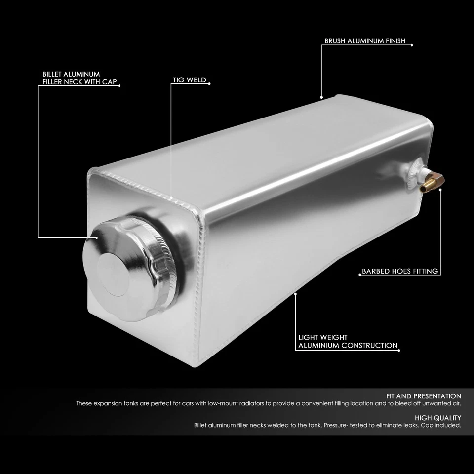 Tanque/lata de expansión de desbordamiento de recuperación de refrigerante de aluminio para Jeep Wrangler 97-06 Foto 2 de 4
