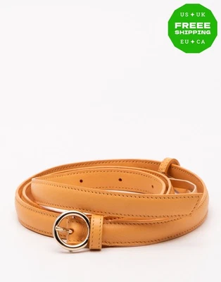 PVP €304 NINA RICCI Cinturón de Cuero Talla 70/28 Hebilla Ajustada Hecho en Francia - Imagen 1 de 4