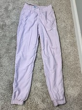 Reebok Women  s Retro Track Pants Small Lilac Windbreaker Joggers 90s Style