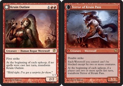 MTG - Kruin Outlaw // Terror of Kruin Pass - Innistrad - NM, English Magic FLAT 