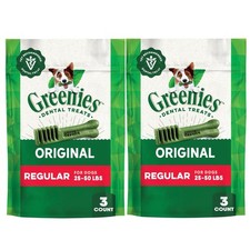2pk Greenies Original Chews, Dental Dog Treats, Healthy Teeth, Fresh Breath, 3ct
