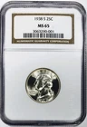*1938 S SILVER WASHINGTON QUARTER* *NGC MS65* NR #G3855