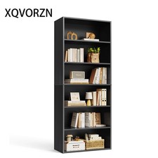 XQVORZN 6 Tier Adjustable Open Wood Bookshelf Bookcase Wall Shelf Organizer Home