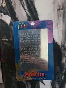 Rare Mc Donalds Promotional Hawaiian McExtra Point Card