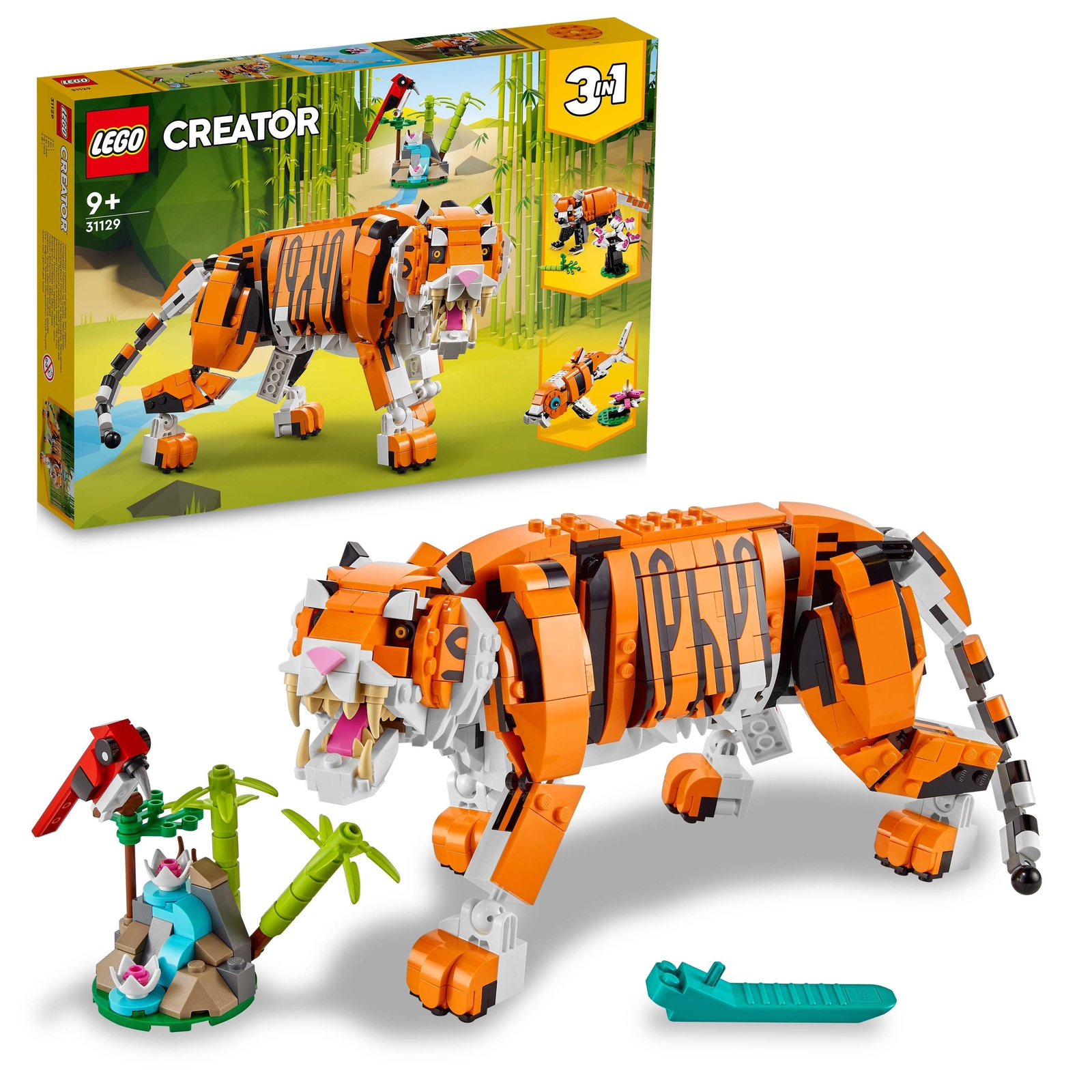 LEGO 31129 Creator 3en1 Tigre Majestuoso Juguete de Construcción de Animal