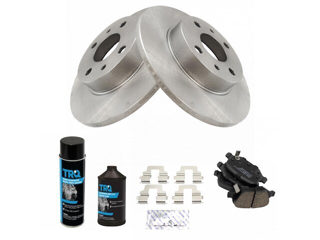 Rear TRQ Brake Pad and Rotor Kit fits Fiat 500 2012-2019 16HPYC