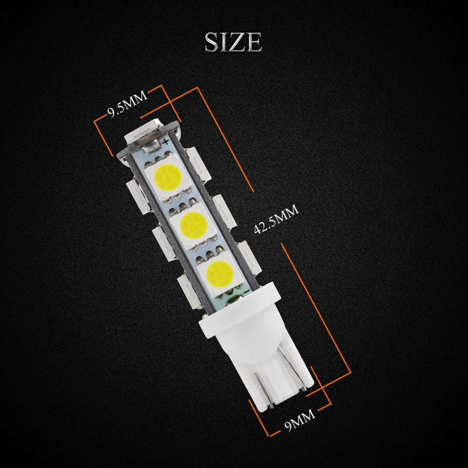 100Pcs 24V LED Bulbs T10 W5W 192 168 194 5050 13SMD Truck Lorry LED Light Lamps - Image 2 of 4