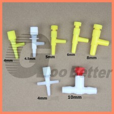 Airline One Way Air Regulator Valve Splitter Aquarium Fish Tank Pump 4mm - 10mm