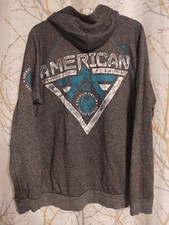 American Fighter Brand Hoodie Grey Size Medium