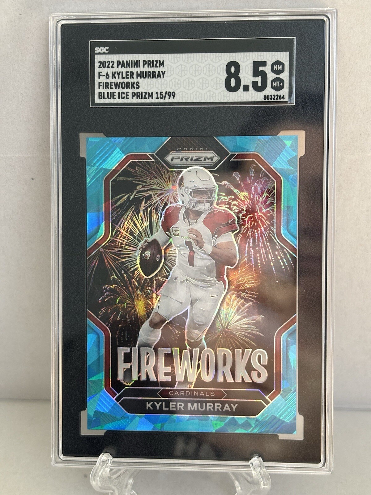 2022 Panini Prizm - Fireworks Blue Ice Prizm #F-6 Kyler Murray /99